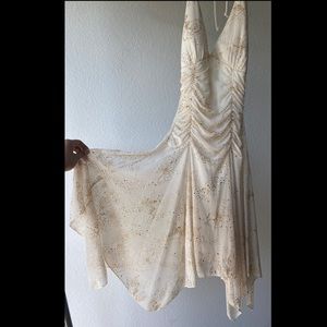 Y2K glittery halter dress